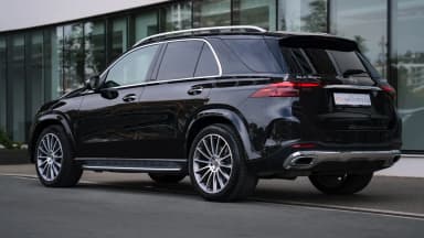 Rear three-quarter exterior view. Car 75