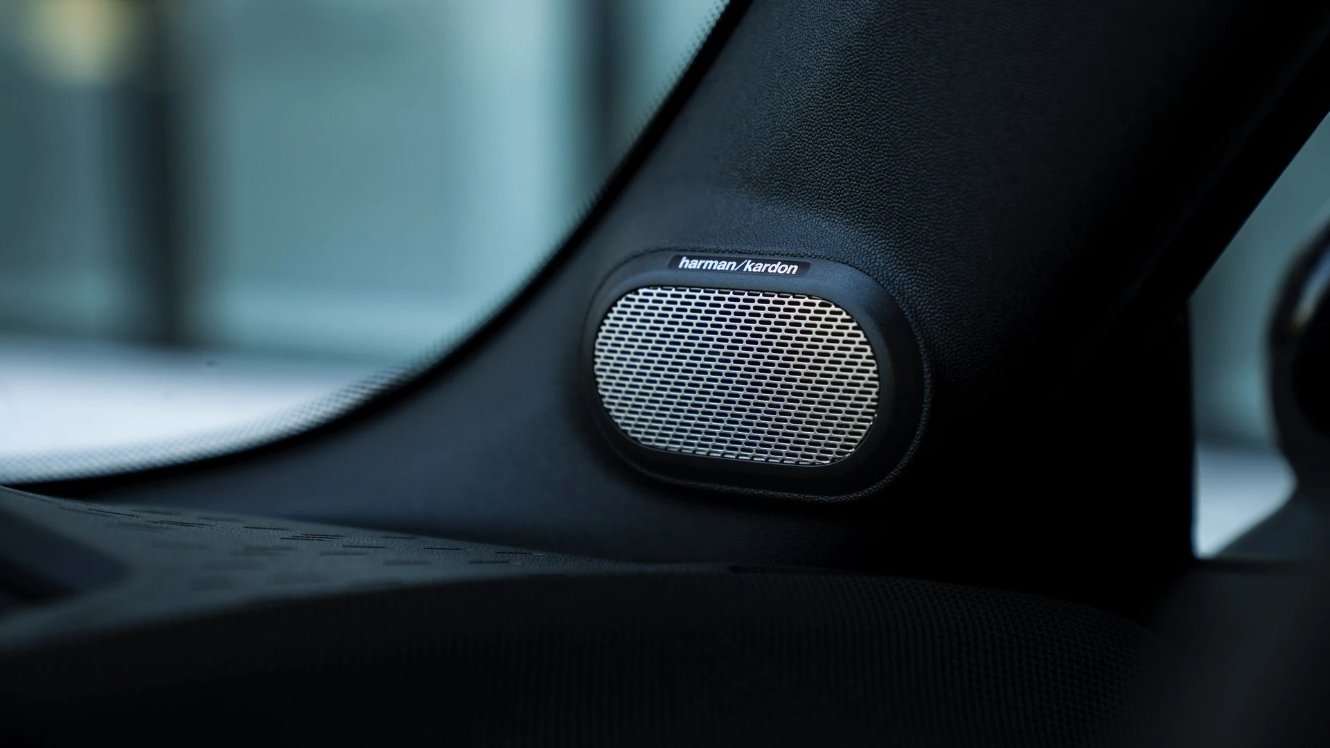 Speaker grille detail, Harman Kardon. Car 81