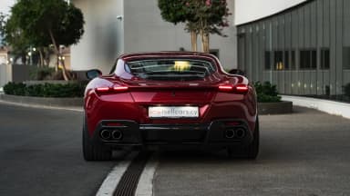 Rear view showing the tail lights and diffuser. Car 92